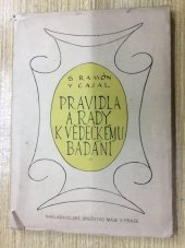 kniha Pravidla a rady k vědeckému bádání, Nakladatelské družstvo Máje 1946