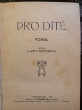 kniha Pro dítě román, Promberger 1919