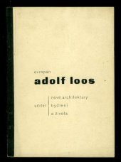kniha Adolf Loos, Jan Vaněk 1929