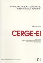 kniha Intergenerational bargaining in technology adoption, CERGE-EI 2010