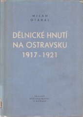 kniha Dělnické hnutí na Ostravsku sborník prací, KNV 1957