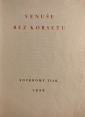 kniha Venuše bez korsetu, s.n. 1926