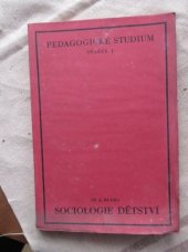 kniha Sociologie dětství, Ústřední spolek jednot učitelských 1927