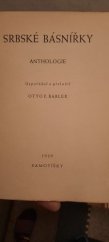 kniha Srbské básnířky anthologie, Vyd. Otto F. Babler 1929
