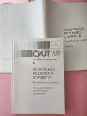 kniha Konstrukce pozemních staveb 15 pomůcka pro cvičení, ČVUT 2002