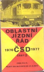 kniha Oblastní jízdní řád ČSD, Oblastní ředitelství drah 1950