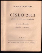 kniha Číslo 2013 = Number twothousand-thirteen, Karel Voleský 1933