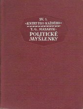 kniha Politické myšlenky, Státní nakladatelství 1922