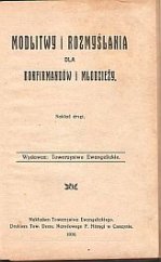 kniha Modlitwy i rozmyślania   dla konfirmandów i młodzieży, Towarzystwo Ewangelickie 1926