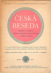 kniha Česká beseda Nápěvy se slovy všech jednotlivých písní a popis tanců, Komenium 1947