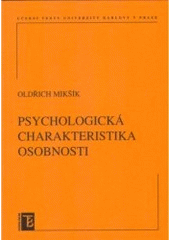 kniha Psychologická charakteristika osobnosti, Karolinum  2007
