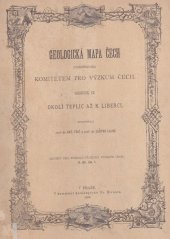 kniha Geologická mapa Čech Sekce II, - Okolí Teplic až k Liberci - uveřejňovaná Komitétem pro výzkum Čech., František Řivnáč 1896