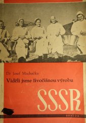kniha Viděli jsme živočišnou výrobu SSSR, Brázda 1950
