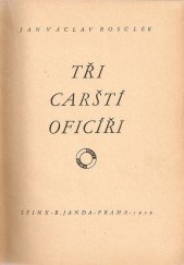 kniha Tři carští oficíři, Sfinx 1929