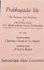 kniha Prabhupada-lila 1967-1968, Chapter 3 and 4, Satsvarupa dasa Goswami 1981