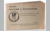 kniha Služba řidičům a motoristům Pravidla o přednosti v jízdě pro přejezd křižovatky, St. pojišťovna 1954