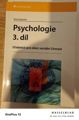 kniha Psychologie 3.  Učebnice pro obor sociální činnost, Havlíčkův Brod 2015