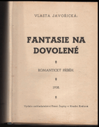 kniha Fantasie na dovolené romantický příběh, Frant. Šupka 1938