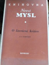 kniha O literární kritice sborník projevů, Rovnost 1951