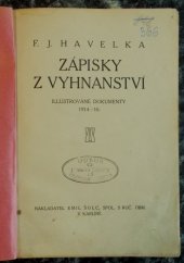 kniha Zápisky z vyhnanství ilustrované dokumenty 1914-16, Emil Šolc 1916