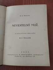 kniha Neviditelný muž, B. Procházka 1925