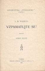 kniha Vzpamatujte se!, Přehled 1904