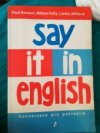 Say it in English