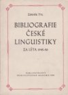 Bibliografie české linguistiky za léta 1945-1950