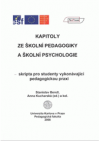 Kapitoly ze školní pedagogiky a školní psychologie
