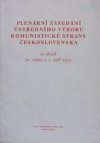 Plenární zasedání Ústředního výboru Komunistické strany Československa ve dnech 31. srpna a 1. září 1955