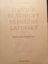 Slovník právnický převážně latinský