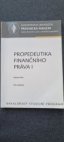 Propedeutika finančního práva I