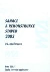 Sanace a rekonstrukce staveb 2003