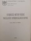 Numerické metody řešení parciálních diferenciálních rovnic