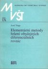 Elementární metody řešení obyčejných diferenciálních rovnic