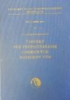 Tabuľky pre prepočítavanie chemických rozborov vôd