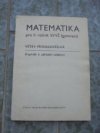 Matematika pro 2. ročník SVVŠ-střední všeobecně vzdělávací školy (gymnásií)