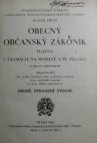 Obecný občanský zákoník platný v Čechách na Moravě a ve Slezsku se zákony doplňujícími