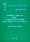 Wybrane problemy prawa ochrony środowiska