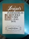 Soupis poddaných podle víry z roku 1651. Rakovnicko