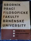 Sborník prací Filosofické fakulty brněnské university.