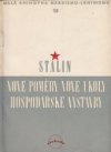 Nové poměry - nové úkoly hospodářské výstavby
