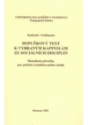 Doplňkový text k vybraným kapitolám ze sociálních disciplín