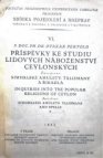 Příspěvky ke studiu lidových náboženství ceylonských.