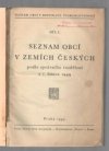 Seznam obcí v republice Československé.