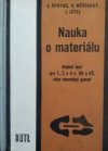 Nauka o materiálu pro 1., 2. a 3. ročník odborných učilišť a učňovských škol, učební obor obuvnický gumař