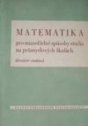 Matematika pro mimořádné způsoby studia na průmyslových školách (dvouleté studium)