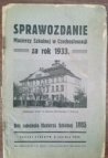 prawozdanie Macierzy Szkolnej w Czechosłowacji za rok 1933