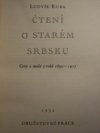 Čtení o starém Srbsku