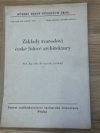 Základy tvarosloví české lidové architektury